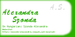 alexandra szonda business card